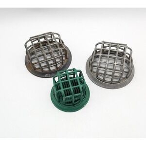 3 Lot Vintage Metal Flower Frog Cage Floral Arranging Stem Holder Dazey Vogue